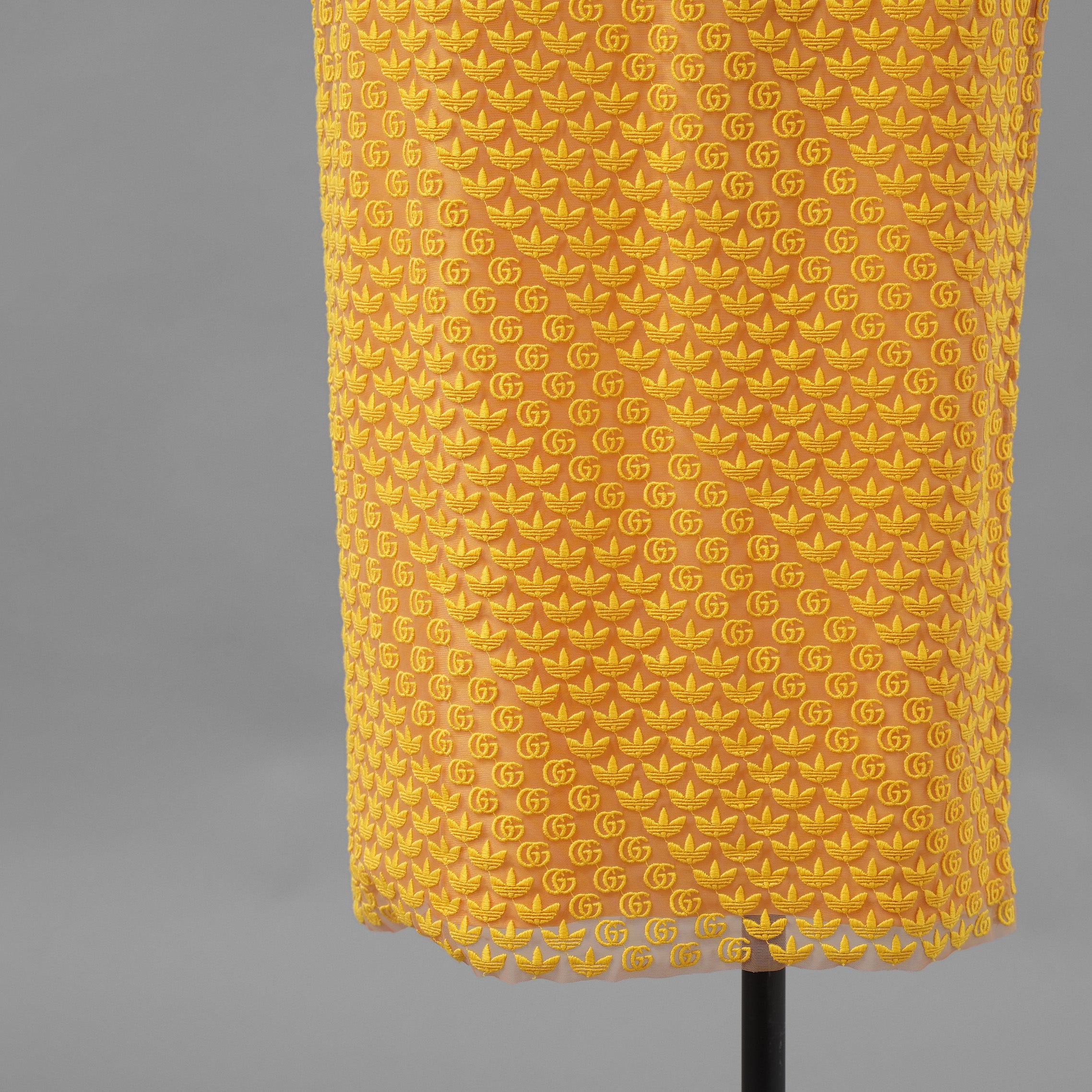 GUCCI × adidas グッチ × アディダス コラボ / 美品 22SS GG Tulle Top Yellow チュールミディ スカート / size M (YELLO) レディース