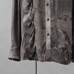 ZIGGY CHEN ジギーチェン / 美品 25AW DIGITAL PRINT WAVE-SHAPED SHIRT シルク長袖シャツ / 0M2530714 / size 46 (MIX GRAY)