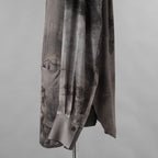 ZIGGY CHEN ジギーチェン / 美品 25AW DIGITAL PRINT WAVE-SHAPED SHIRT シルク長袖シャツ / 0M2530714 / size 46 (MIX GRAY)