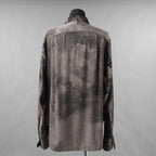 ZIGGY CHEN ジギーチェン / 美品 25AW DIGITAL PRINT WAVE-SHAPED SHIRT シルク長袖シャツ / 0M2530714 / size 46 (MIX GRAY)