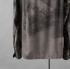 ZIGGY CHEN ジギーチェン / 美品 25AW DIGITAL PRINT WAVE-SHAPED SHIRT シルク長袖シャツ / 0M2530714 / size 46 (MIX GRAY)