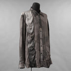 ZIGGY CHEN ジギーチェン / 美品 25AW DIGITAL PRINT WAVE-SHAPED SHIRT シルク長袖シャツ / 0M2530714 / size 46 (MIX GRAY)