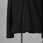 m.a + エムエークロス / 美品 23AW 2 Pocket One Piece Medium Fit Shirt / Wool Jersey / 長袖シャツ / 23W-H250DB / size 54 (BLACK) 352151-uen