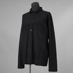 m.a + エムエークロス / 美品 23AW 2 Pocket One Piece Medium Fit Shirt / Wool Jersey / 長袖シャツ / 23W-H250DB / size 54 (BLACK) 352151-uen
