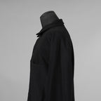 m.a + エムエークロス / 美品 23AW 2 Pocket One Piece Medium Fit Shirt / Wool Jersey / 長袖シャツ / 23W-H250DB / size 54 (BLACK) 352151-uen