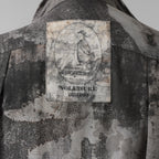 ZIGGY CHEN ジギーチェン / 美品 25AW DIGITAL PRINT WAVE-SHAPED SHIRT シルク長袖シャツ / 0M2530714 / size 46 (MIX GRAY)