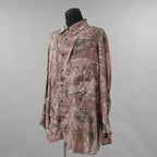 ZIGGY CHEN ジギーチェン / 美品 24AW Asymmetric Pleated Shirt シルク 長袖シャツ / 0M2430732 / size 44 (MULTI COLOR)