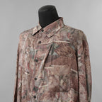 ZIGGY CHEN ジギーチェン / 美品 24AW Asymmetric Pleated Shirt シルク 長袖シャツ / 0M2430732 / size 44 (MULTI COLOR)