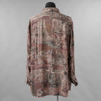 ZIGGY CHEN ジギーチェン / 美品 24AW Asymmetric Pleated Shirt シルク 長袖シャツ / 0M2430732 / size 44 (MULTI COLOR)