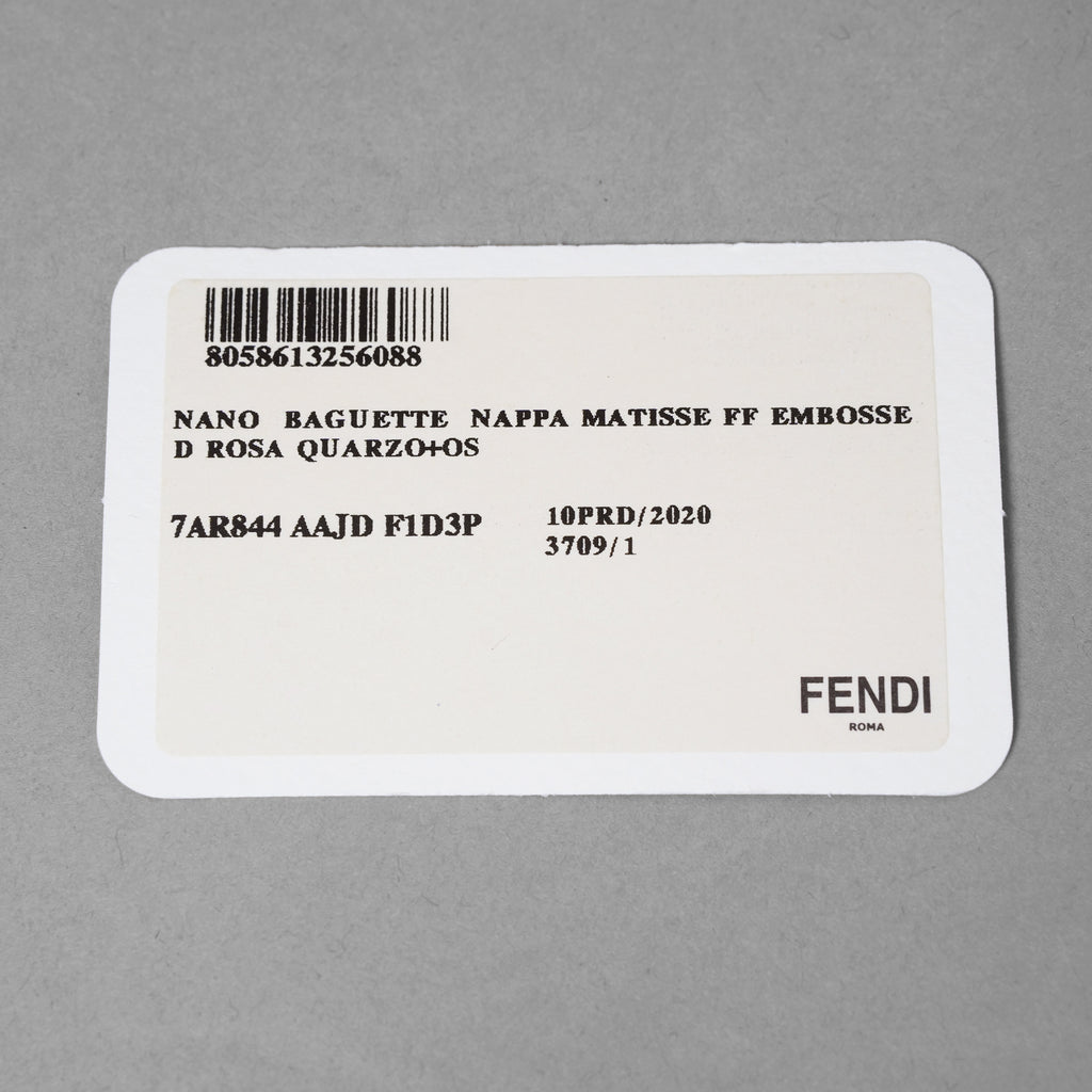 FENDI フェンディ / 美品 19 ナノ バゲット チャーム ショルダーポーチ アクセサリー / 7AR844 -AAJD-209-0189 / PINK BEIGE レディース 352145-izm