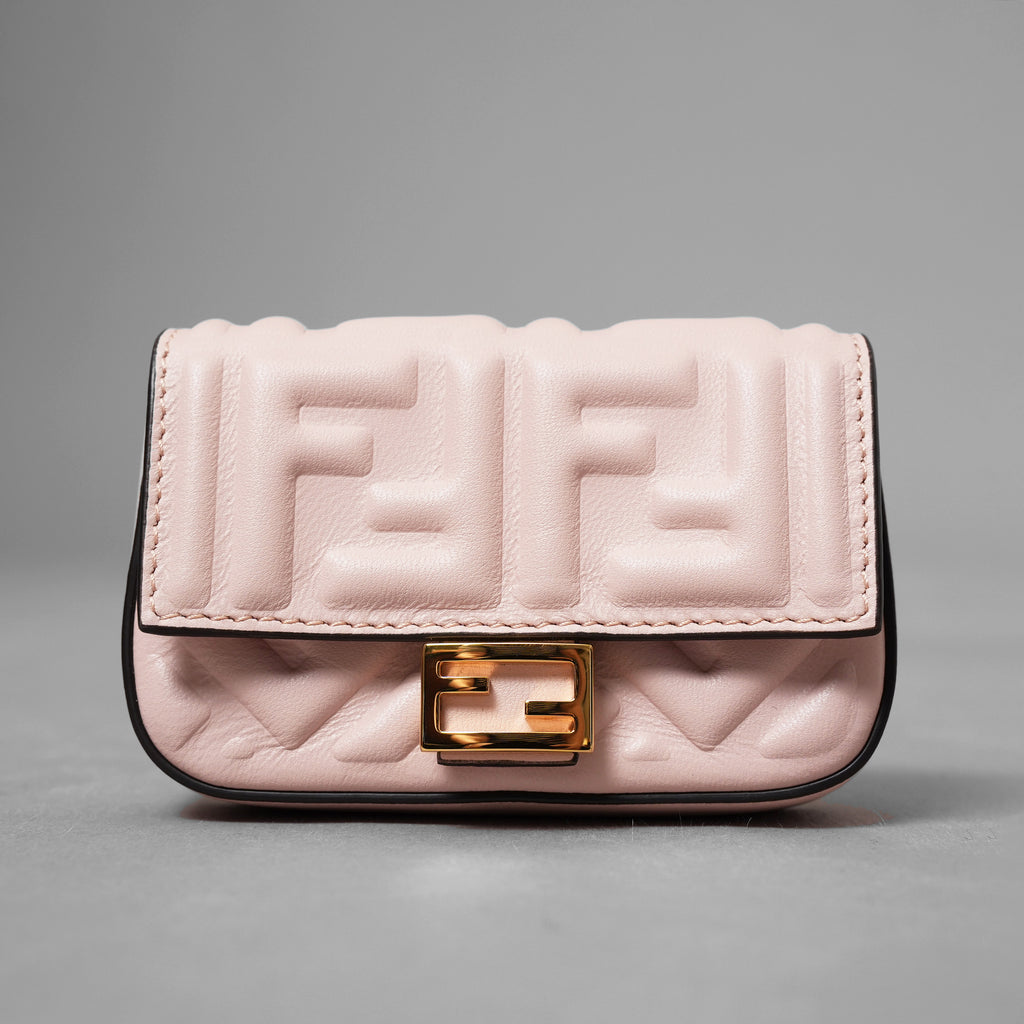 FENDI フェンディ / 美品 19 ナノ バゲット チャーム ショルダーポーチ アクセサリー / 7AR844 -AAJD-209-0189 / PINK BEIGE レディース 352145-izm