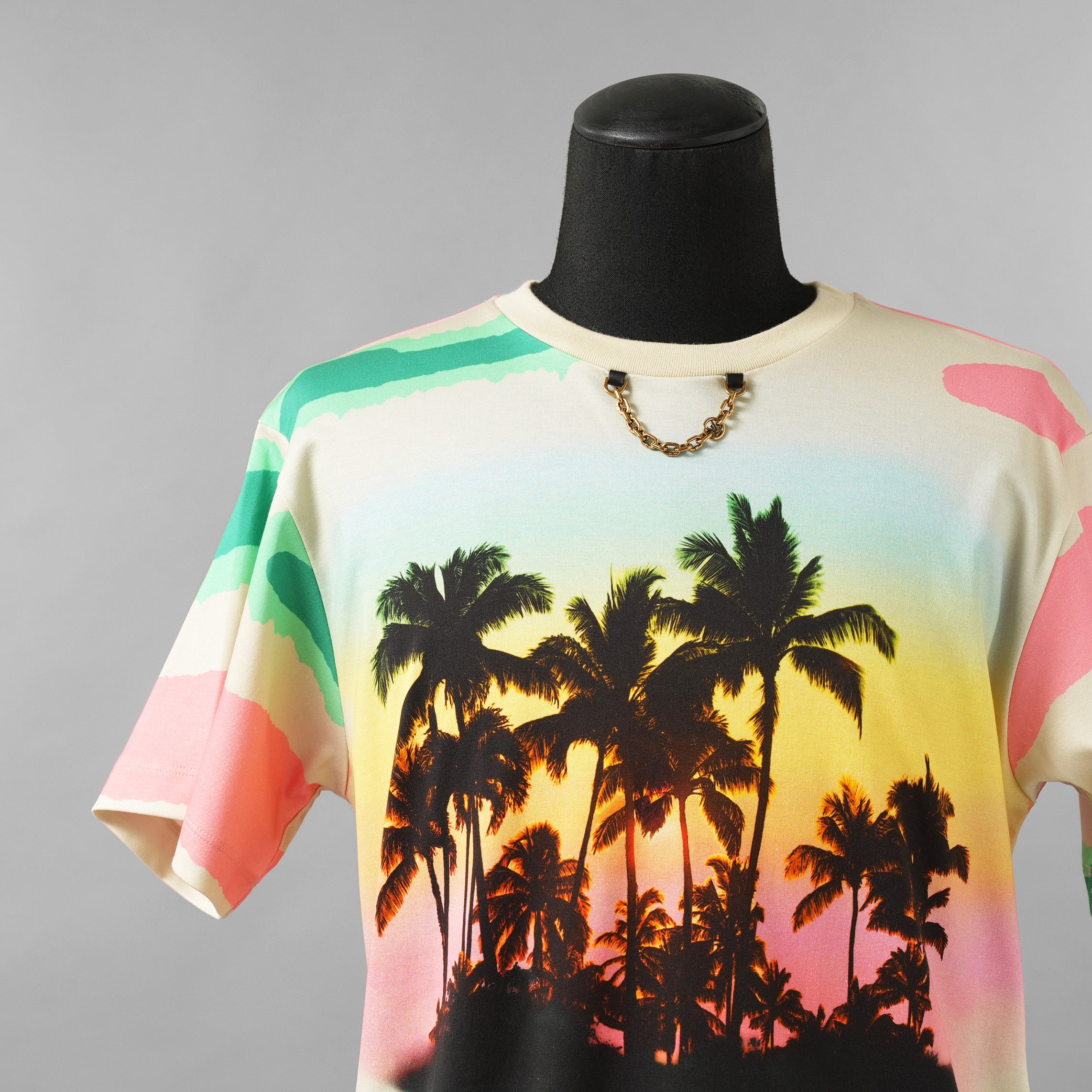 LOUIS VUITTON ルイヴィトン / 美品 22SS エピプリント パームツリー 半袖Tシャツ / RW222J NZ1 FNTS12 / size M (MULTI)