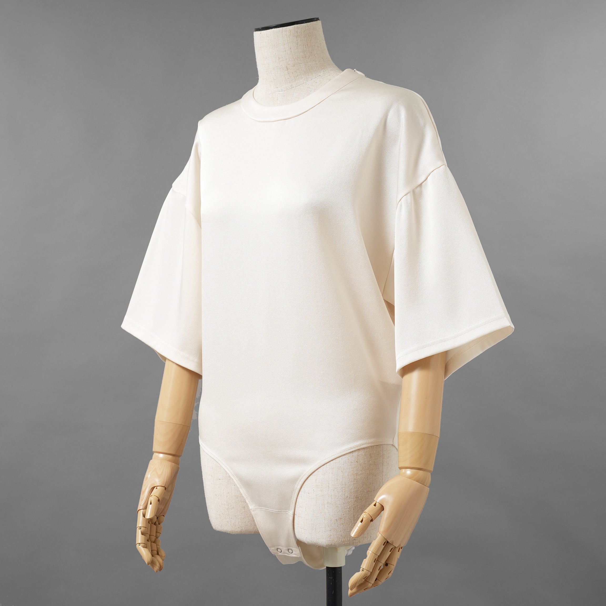 KANAKO SAKAI カナコ サカイ / 24SS SATIN BODYSUIT サテン ボディスーツ 半袖Tシャツ / KS2401035 / size 36 ( OFF WHITE ) レディース