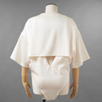 KANAKO SAKAI カナコ サカイ / 24SS SATIN BODYSUIT サテン ボディスーツ 半袖Tシャツ / KS2401035 / size 36 ( OFF WHITE ) レディース