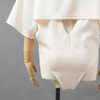 KANAKO SAKAI カナコ サカイ / 24SS SATIN BODYSUIT サテン ボディスーツ 半袖Tシャツ / KS2401035 / size 36 ( OFF WHITE ) レディース