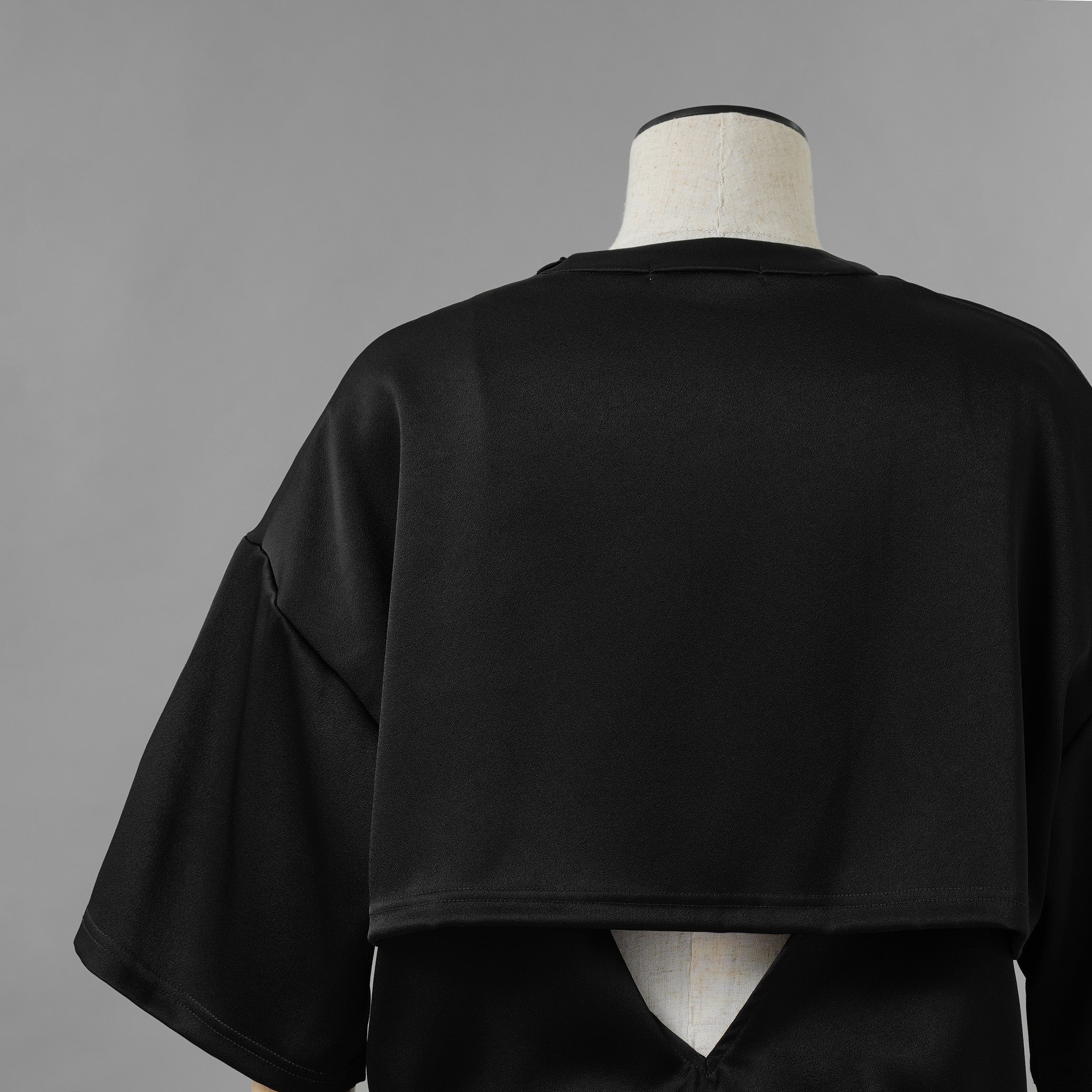 KANAKO SAKAI カナコ サカイ / 美品 24SS SATIN BODYSUIT サテン ボディスーツ 半袖Tシャツ / KS2401035 / size 36 ( BLACK ) レディース