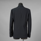 未使用 AKM エイケーエム / 25SS FULLDUL PERL TORICOT JERSEY SWING EASY JACKET  定番  テーラード ジャケット /B475 PET148 / size S (BLACK) 123053-alm