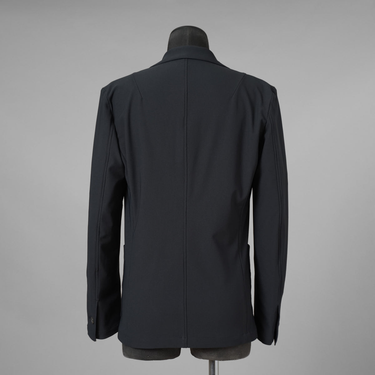 未使用 AKM エイケーエム / 25SS FULLDUL PERL TORICOT JERSEY SWING EASY JACKET  定番  テーラード ジャケット /B475 PET148 / size S (BLACK) 123053-alm