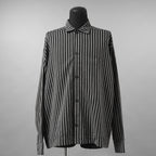 A.F ARTEFACT / 美品 25SS LOOSEY OVER SHIRT / HERRINGBONE LINEN STRIPE / 長袖シャツ / size 1 (BLACK×L.GREY)
