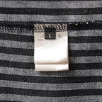 A.F ARTEFACT / 美品 25SS LOOSEY OVER SHIRT / HERRINGBONE LINEN STRIPE / 長袖シャツ / size 1 (BLACK×L.GREY)