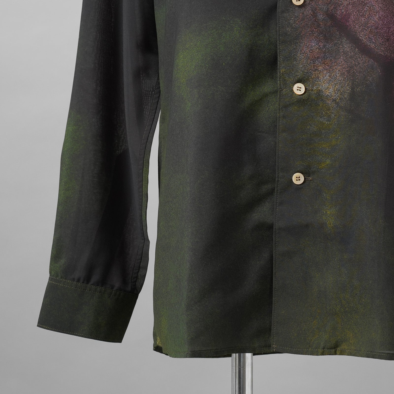 BED J.W. FORD ベッドフォード / 美品 22SS IWAMOTO Blouse オープンカラーシャツ 長袖シャツ / 22SS-B-BL09 / size 1 (GREEN)
