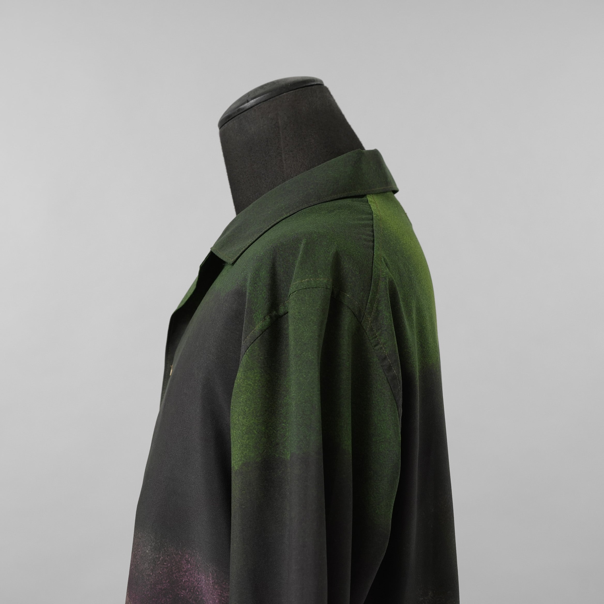 BED J.W. FORD ベッドフォード / 美品 22SS IWAMOTO Blouse オープンカラーシャツ 長袖シャツ / 22SS-B-BL09 / size 1 (GREEN)