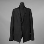 bajra バジュラ / 美品 26SS リネンカールマイヤージャケット テーラード ジャケット / 161BJ01 / size 3 (BLACK) 352155-in-ue