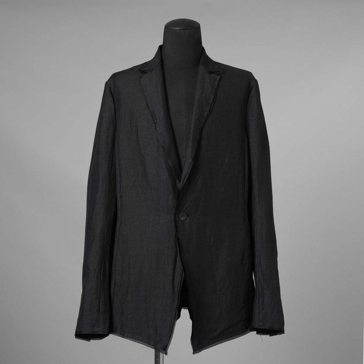 bajra バジュラ / 美品 26SS リネンカールマイヤージャケット テーラード ジャケット / 161BJ01 / size 3 (BLACK) 352155-in-ue