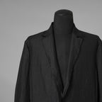 bajra バジュラ / 美品 26SS リネンカールマイヤージャケット テーラード ジャケット / 161BJ01 / size 3 (BLACK) 352155-in-ue