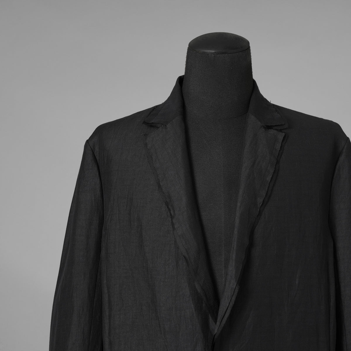 bajra バジュラ / 美品 26SS リネンカールマイヤージャケット テーラード ジャケット / 161BJ01 / size 3 (BLACK) 352155-in-ue