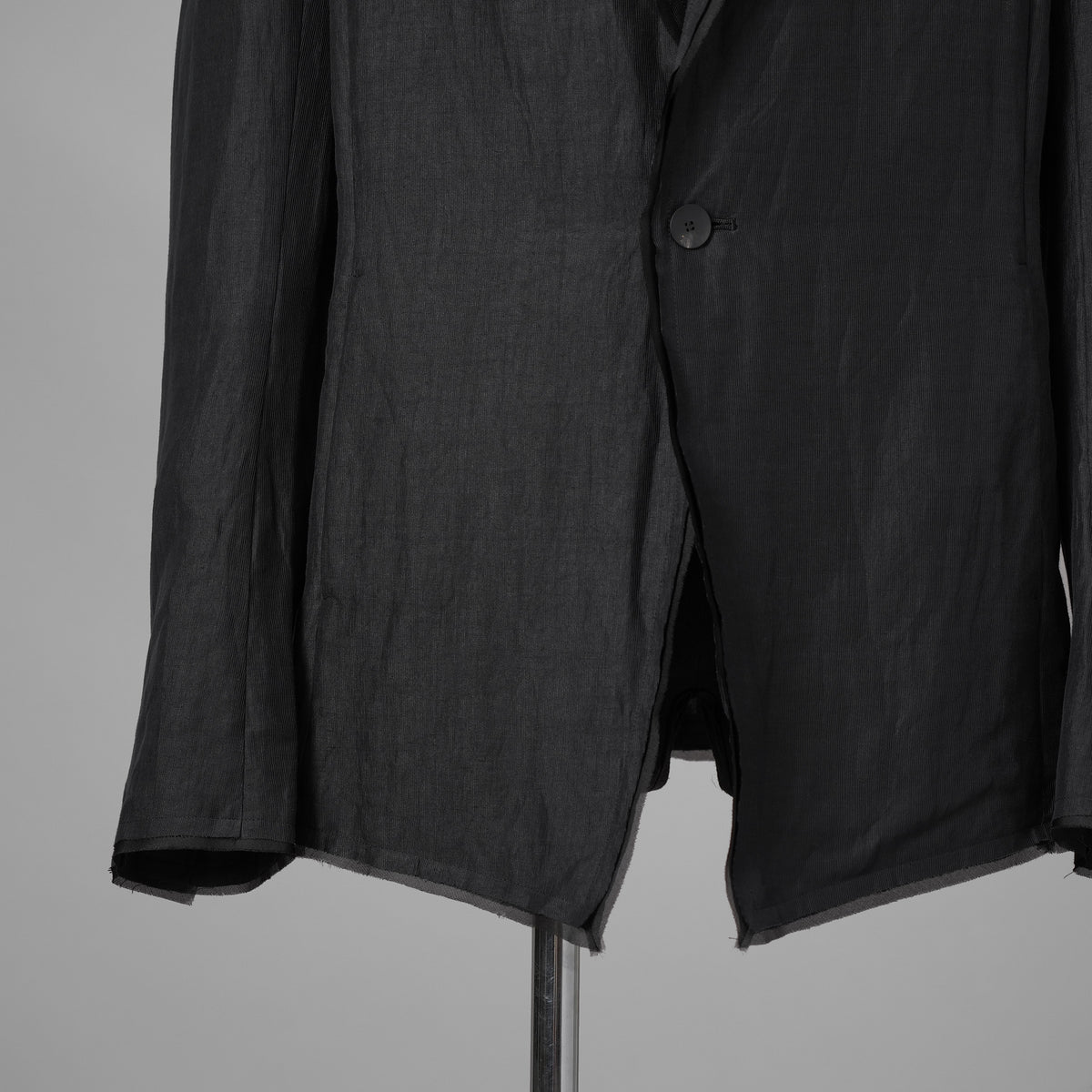 bajra バジュラ / 美品 26SS リネンカールマイヤージャケット テーラード ジャケット / 161BJ01 / size 3 (BLACK) 352155-in-ue