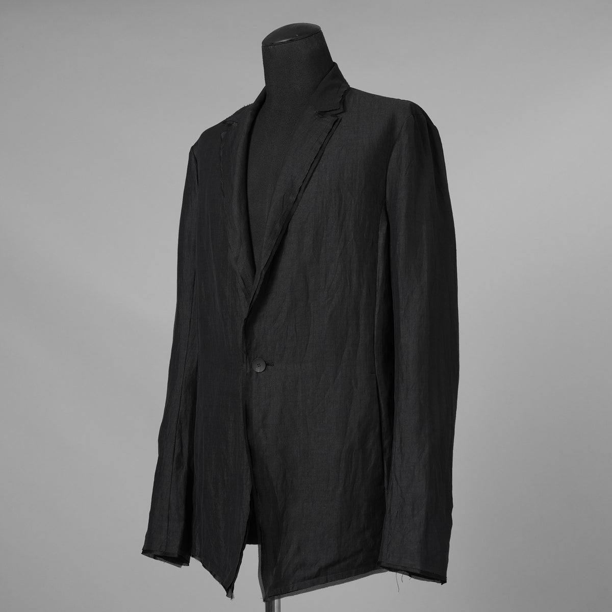 bajra バジュラ / 美品 26SS リネンカールマイヤージャケット テーラード ジャケット / 161BJ01 / size 3 (BLACK) 352155-in-ue
