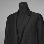 bajra バジュラ / 美品 26SS リネンカールマイヤージャケット テーラード ジャケット / 161BJ01 / size 3 (BLACK) 352155-in-ue