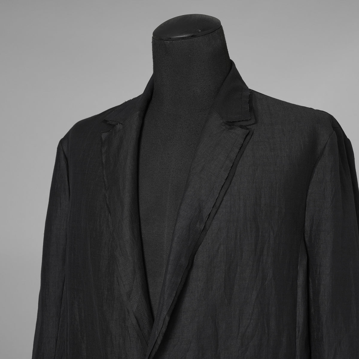 bajra バジュラ / 美品 26SS リネンカールマイヤージャケット テーラード ジャケット / 161BJ01 / size 3 (BLACK) 352155-in-ue