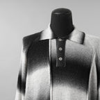 Feng Chen Wang フェンチェンワン / 美品 24SS DECONSTRUCTED GRADIENT KNIT-POLO ニット / FUS17KT03 / size XS (BLACK)
