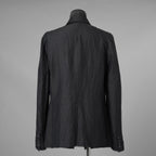 bajra バジュラ / 美品 26SS リネンカールマイヤージャケット テーラード ジャケット / 161BJ01 / size 3 (BLACK) 352155-in-ue