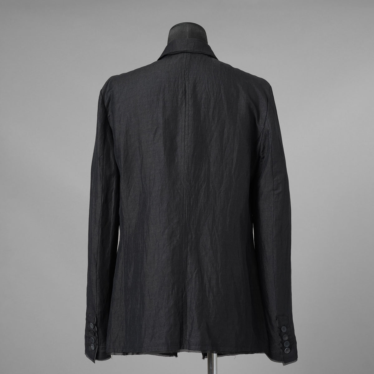 bajra バジュラ / 美品 26SS リネンカールマイヤージャケット テーラード ジャケット / 161BJ01 / size 3 (BLACK) 352155-in-ue