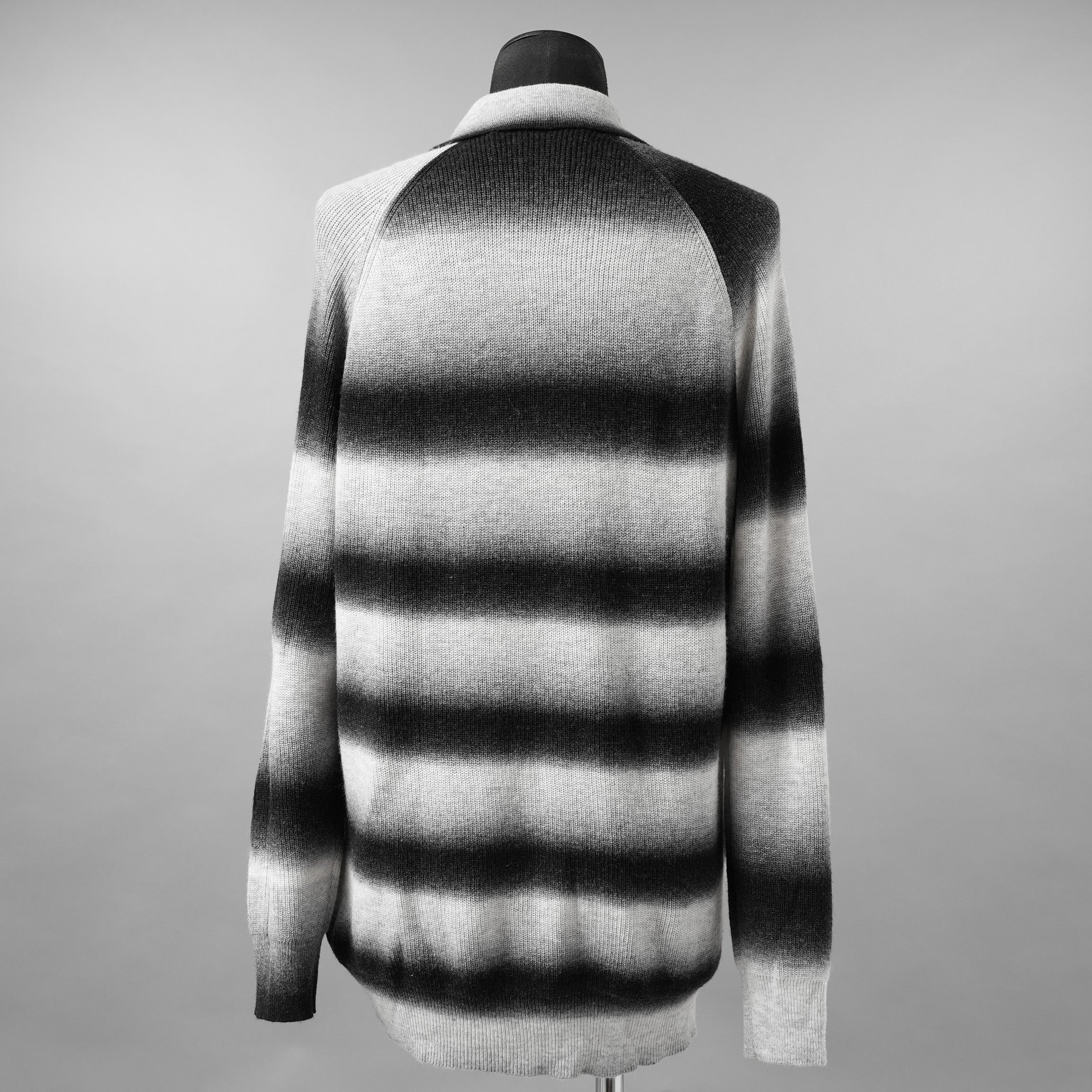 Feng Chen Wang フェンチェンワン / 美品 24SS DECONSTRUCTED GRADIENT KNIT-POLO ニット / FUS17KT03 / size XS (BLACK)