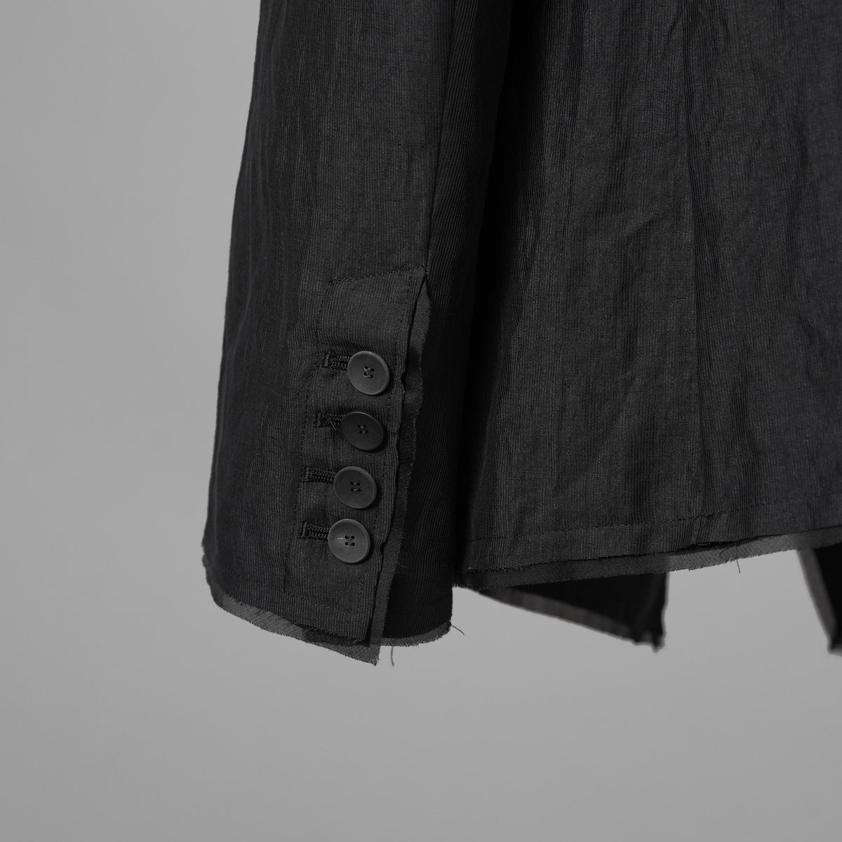 bajra バジュラ / 美品 26SS リネンカールマイヤージャケット テーラード ジャケット / 161BJ01 / size 3 (BLACK) 352155-in-ue