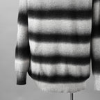 Feng Chen Wang フェンチェンワン / 美品 24SS DECONSTRUCTED GRADIENT KNIT-POLO ニット / FUS17KT03 / size XS (BLACK)