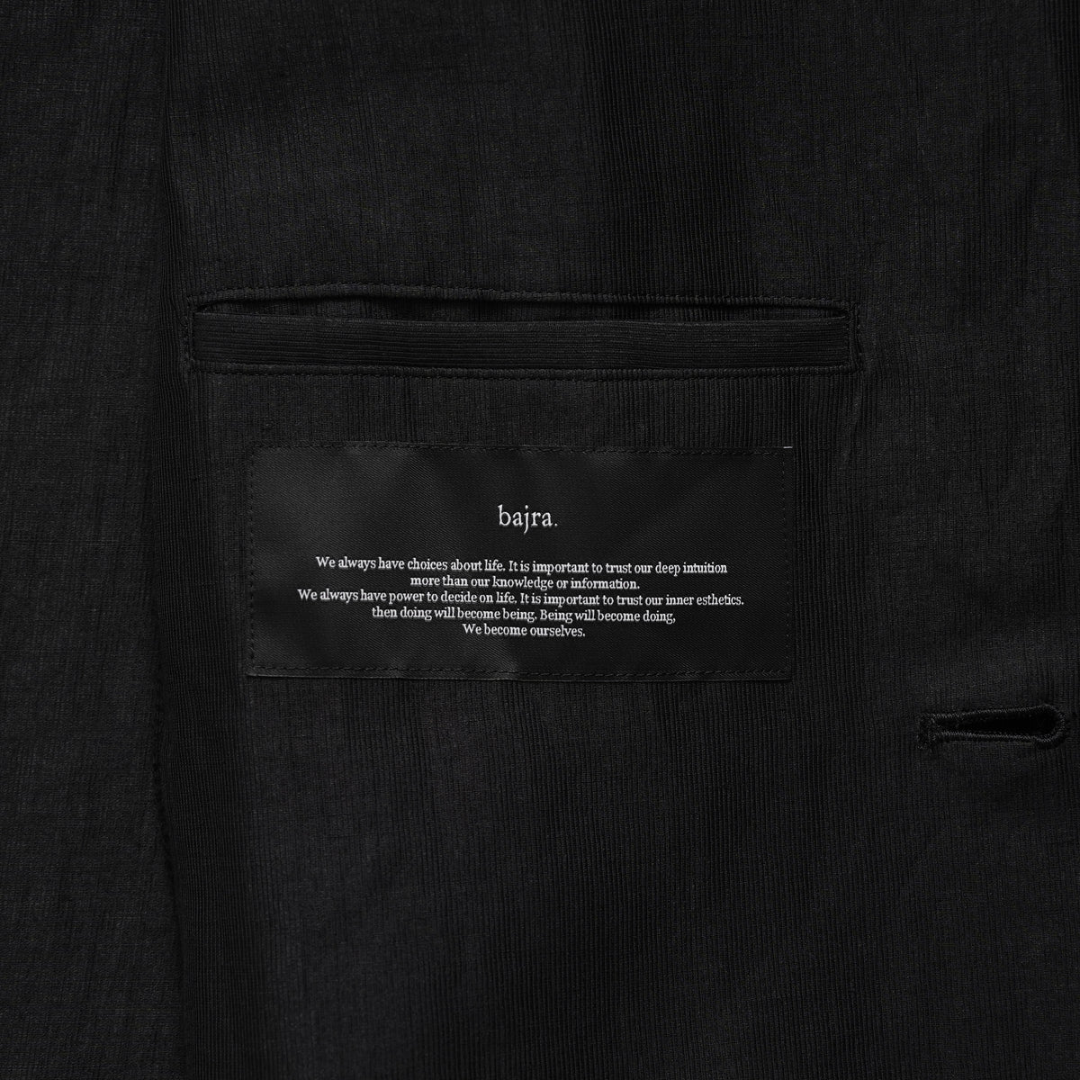 bajra バジュラ / 美品 26SS リネンカールマイヤージャケット テーラード ジャケット / 161BJ01 / size 3 (BLACK) 352155-in-ue