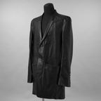 新品 Rick Owens リック オウエンス / 24SS LIDO / FOG Pocket Lido Leather Jacket / オイルカーフ レザー ジャケット / RU01D3723LOY / size 48 (BLACK)