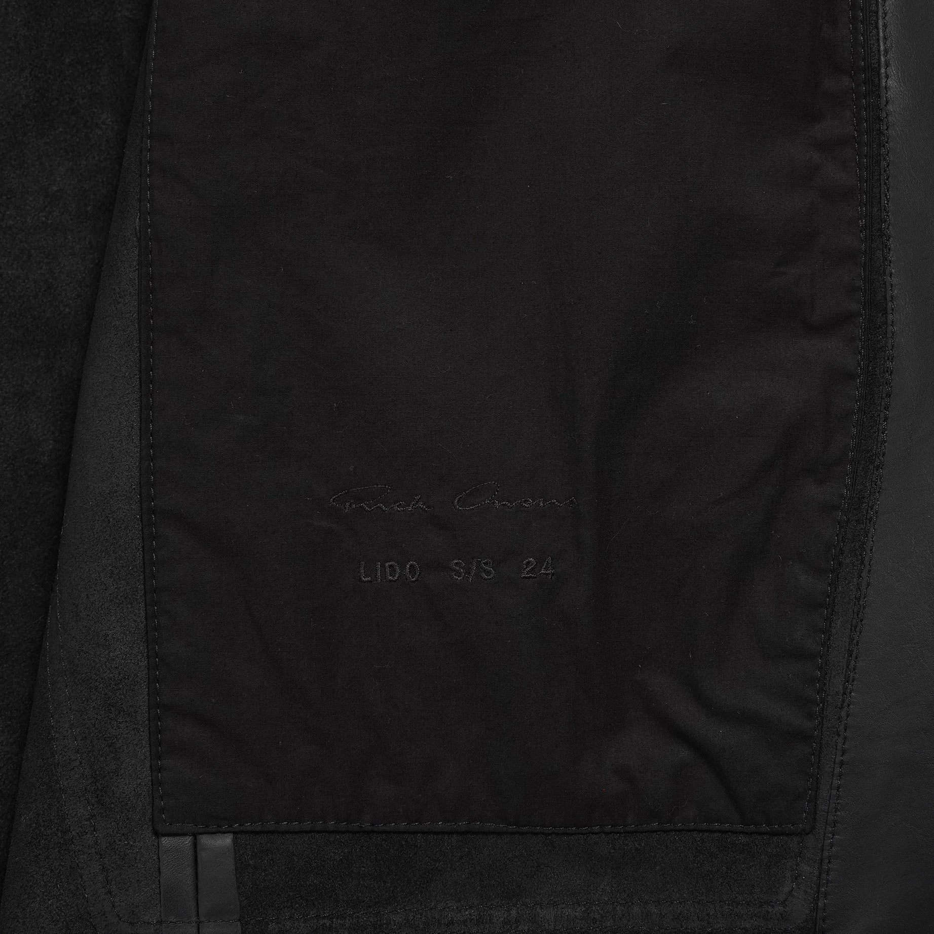 新品 Rick Owens リック オウエンス / 24SS LIDO / FOG Pocket Lido Leather Jacket / オイルカーフ レザー ジャケット / RU01D3723LOY / size 48 (BLACK)