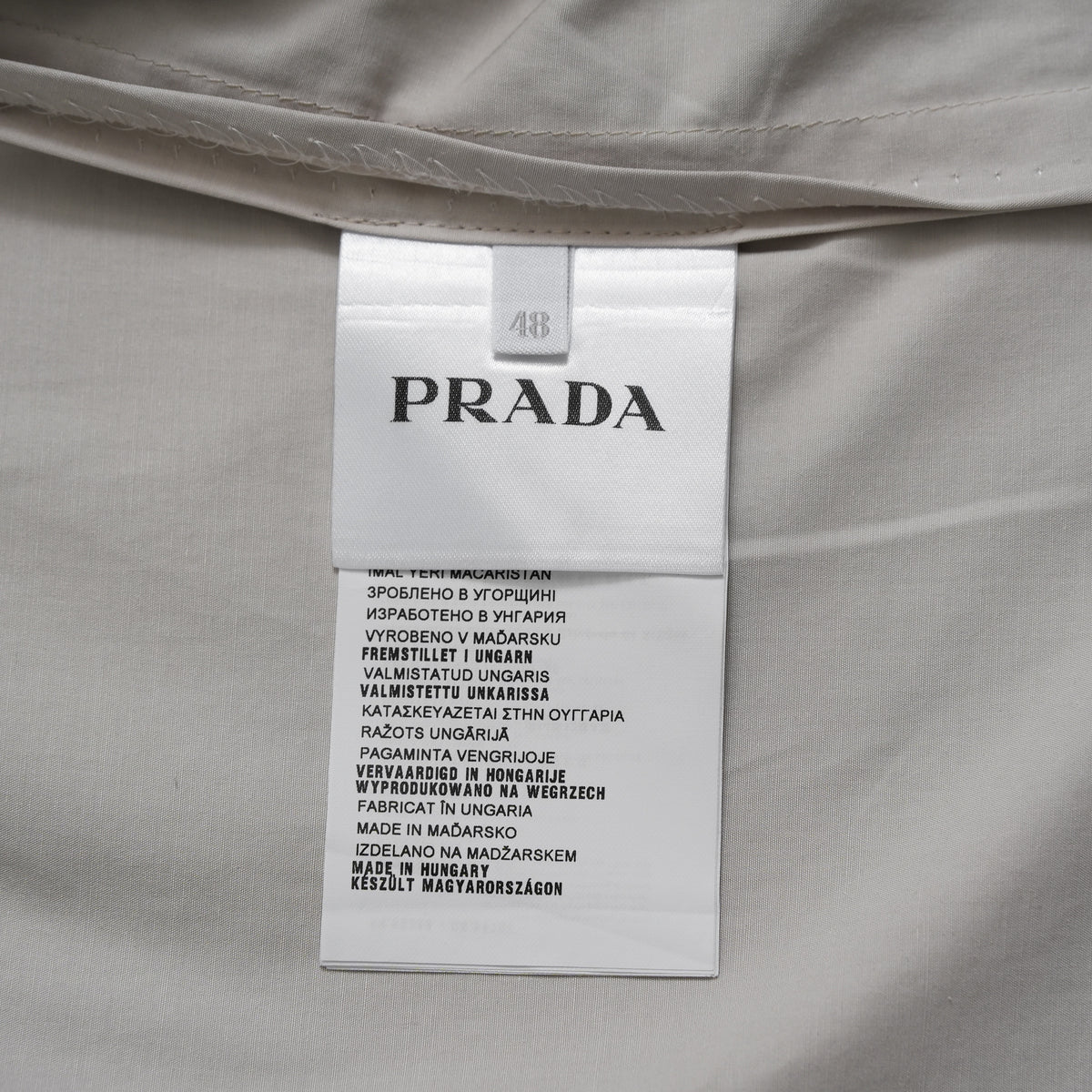 PRADA プラダ / 14SS コットン 2B テーラード ジャケット / ACS1 2014 3248 / size 48 (IVORY WHITE) 352154-in-ue
