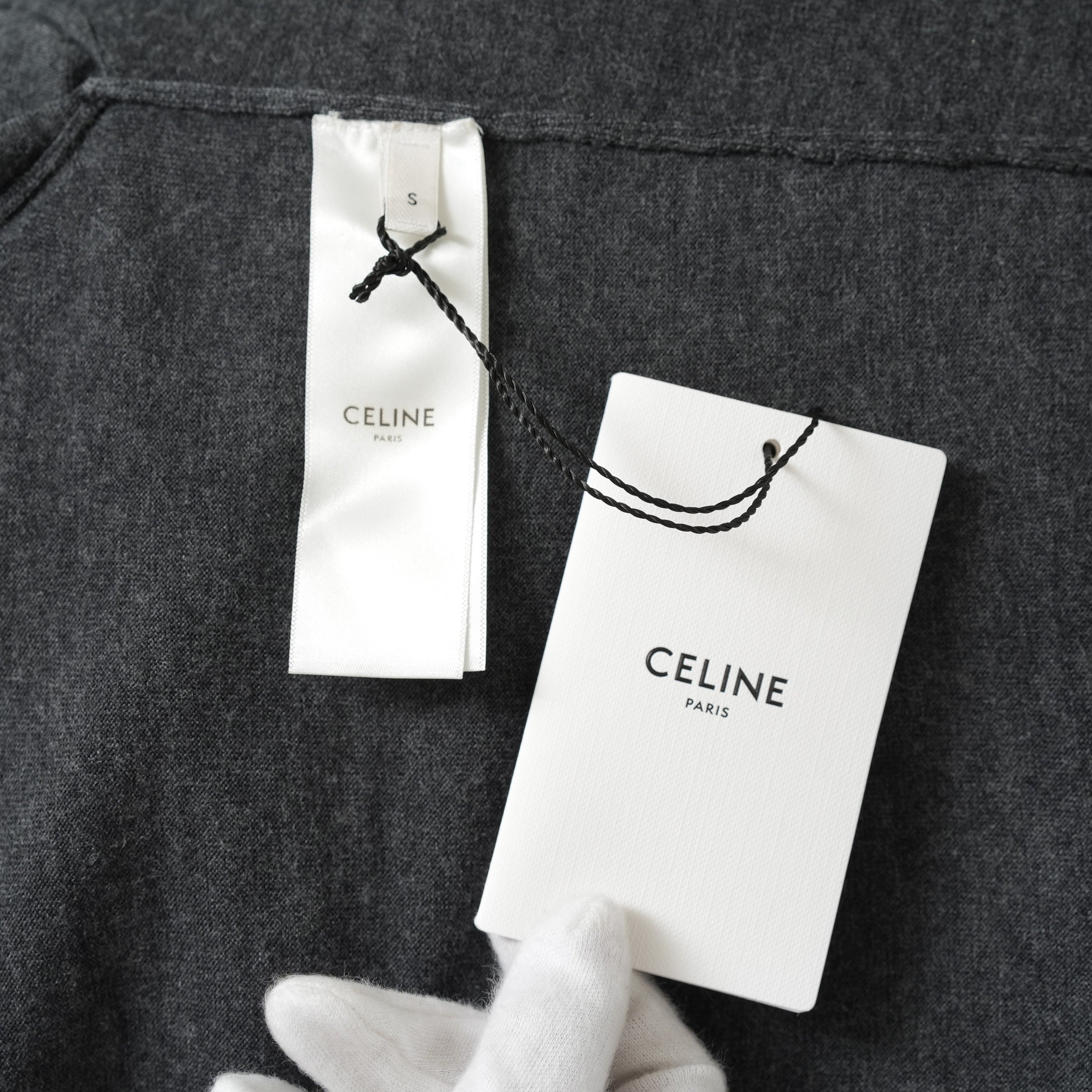 未使用 CELINE セリーヌ / 19AW ウールボートネック ニット / 2A525395D / size S (CHARCOAL GRAY) レディース
