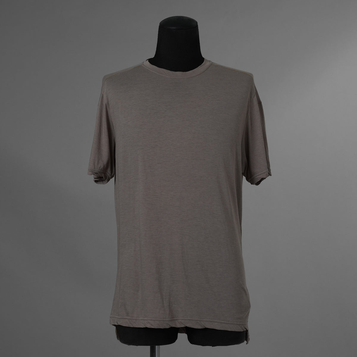 The Viridi-anne ザ ヴィリディアン / 美品 20SS 綿 シルク レギュラー 半袖Tシャツ / VI-3072-01 / size 2 (GRAY) 123057-alm