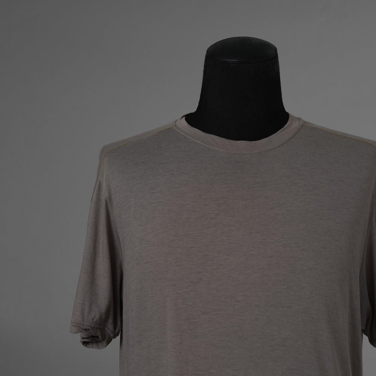The Viridi-anne ザ ヴィリディアン / 美品 20SS 綿 シルク レギュラー 半袖Tシャツ / VI-3072-01 / size 2 (GRAY) 123057-alm