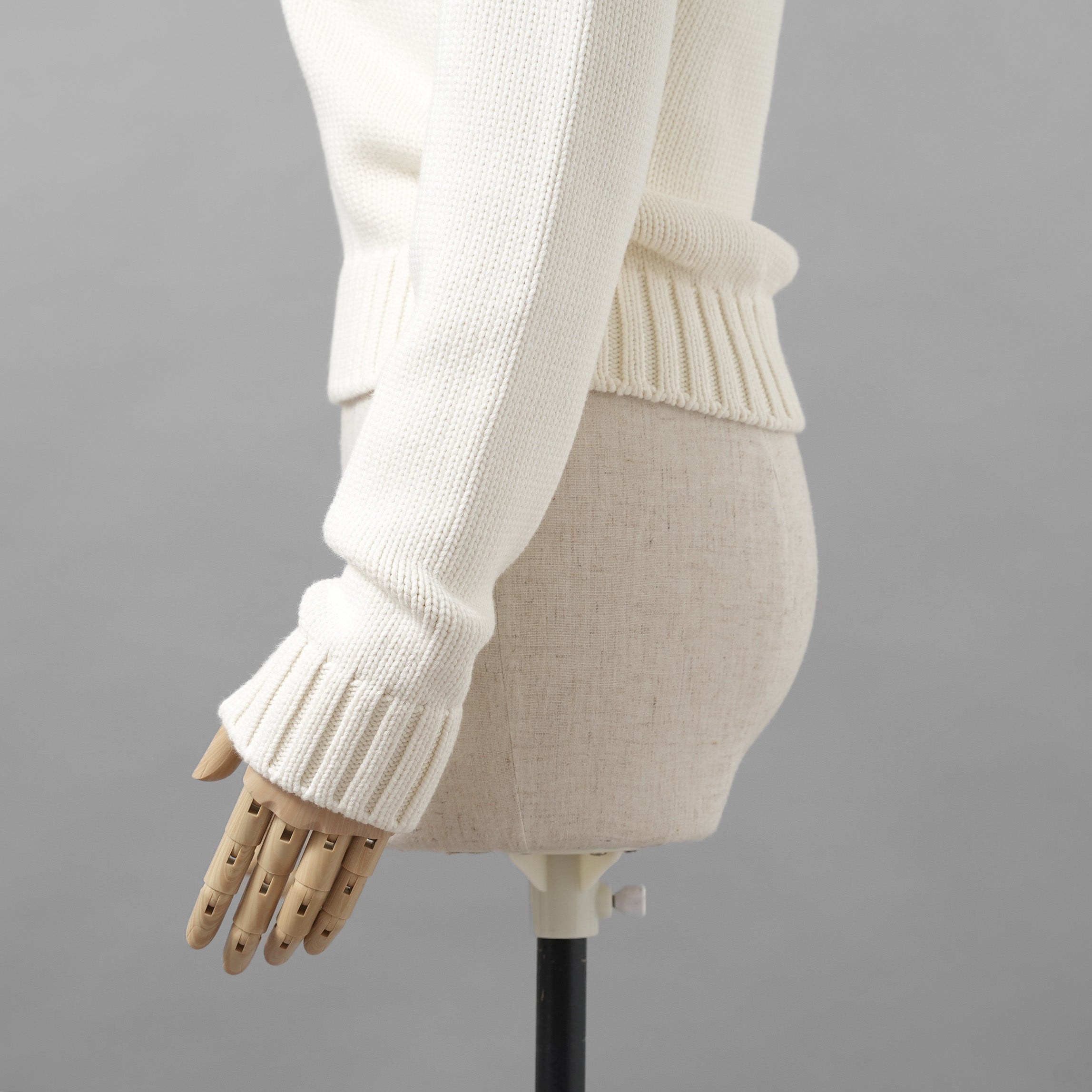 FENDI フェンディ / 21SS フェイクポケット コットン Vネック ニット / FZX625 AF4R / size 42 (WHITE) レディース