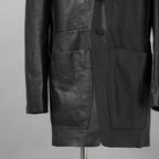 新品 Rick Owens リック オウエンス / 24SS LIDO / FOG Pocket Lido Leather Jacket / オイルカーフ レザー ジャケット / RU01D3723LOY / size 48 (BLACK)