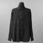 LAD MUSICIAN ラッドミュージシャン / 美品 25AW TENCEL BROAD STUDZ BIG SHIRT 長袖シャツ / 2225-133 / size 44 (BLACK)